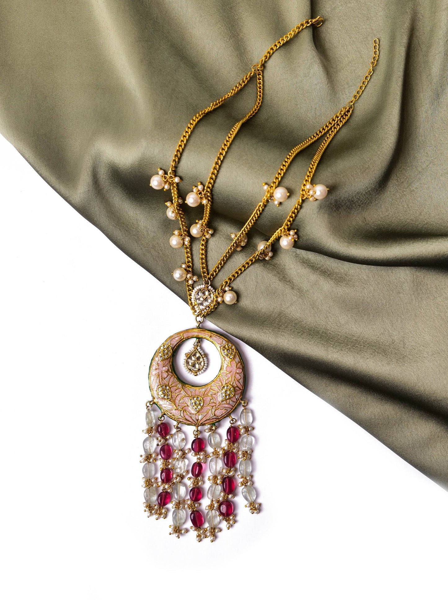 Meenakari Pendant Necklace