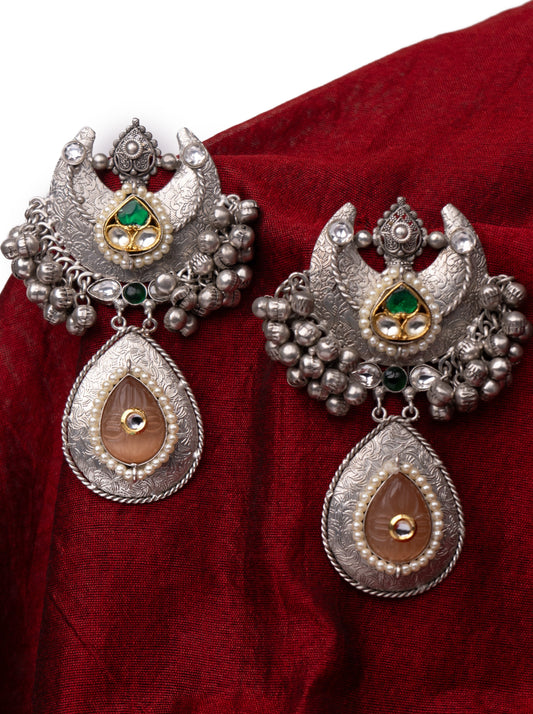 Chand silver earrings