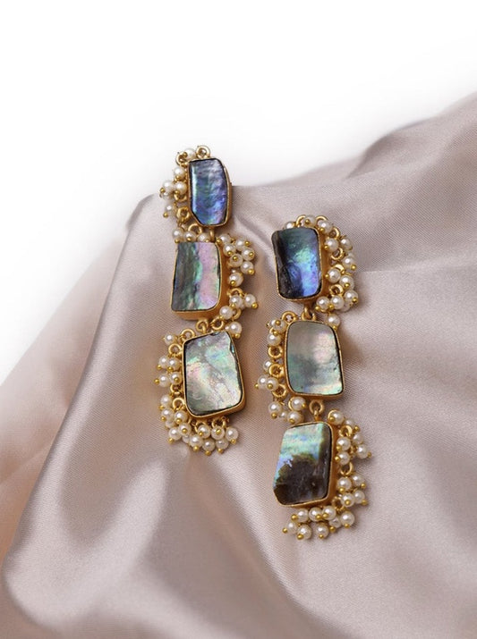 Abalone pearl earrings