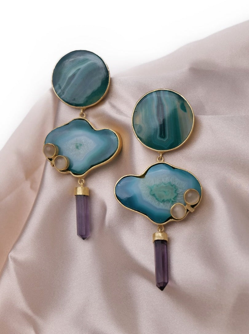 Agate statement Earrings