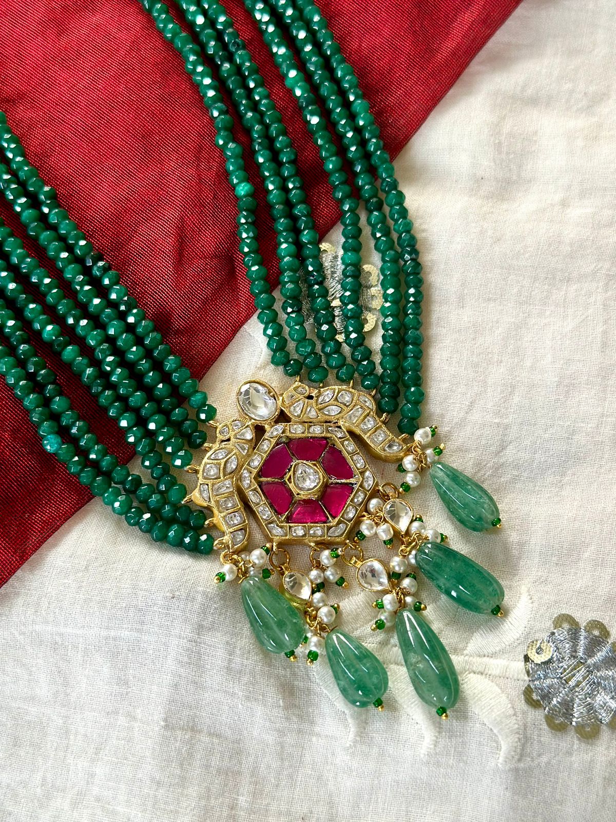 Kundan Pendant with stones