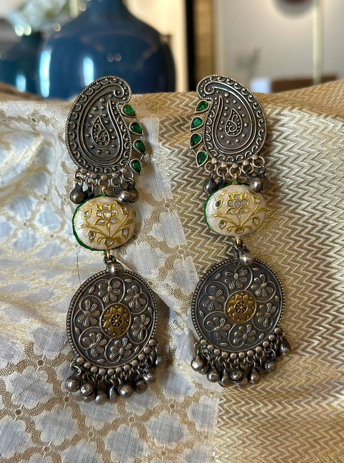 Long Paisley Earrings