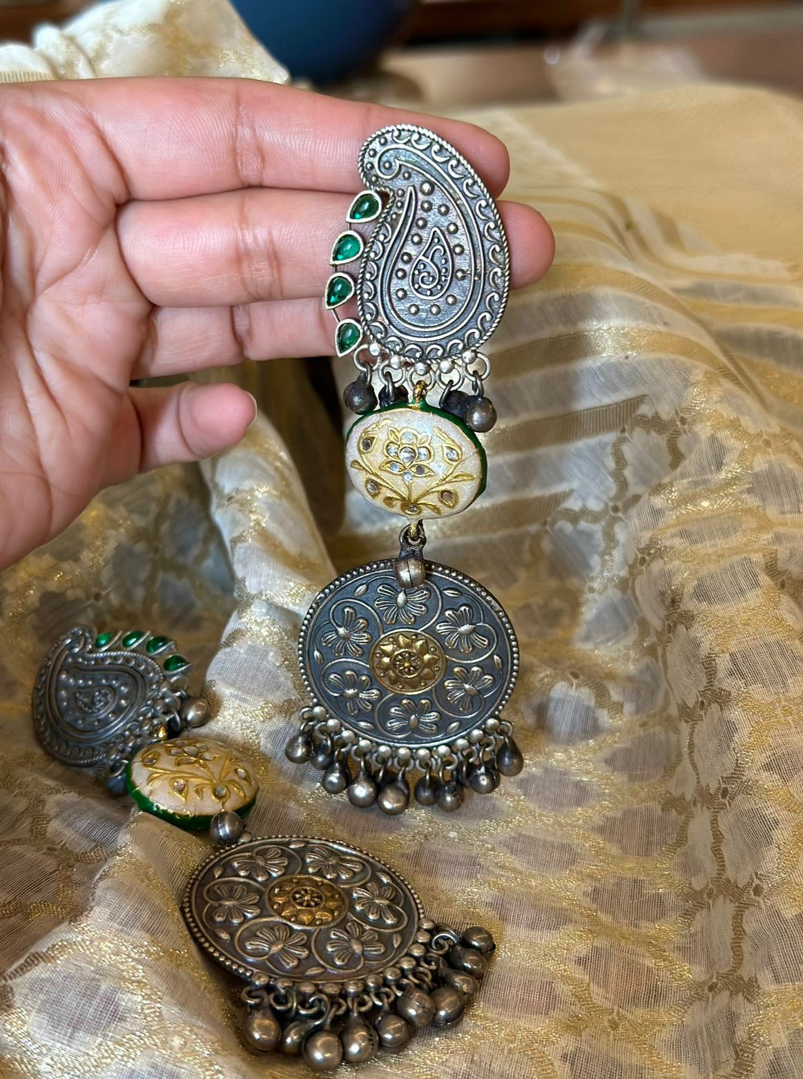 Long Paisley Earrings