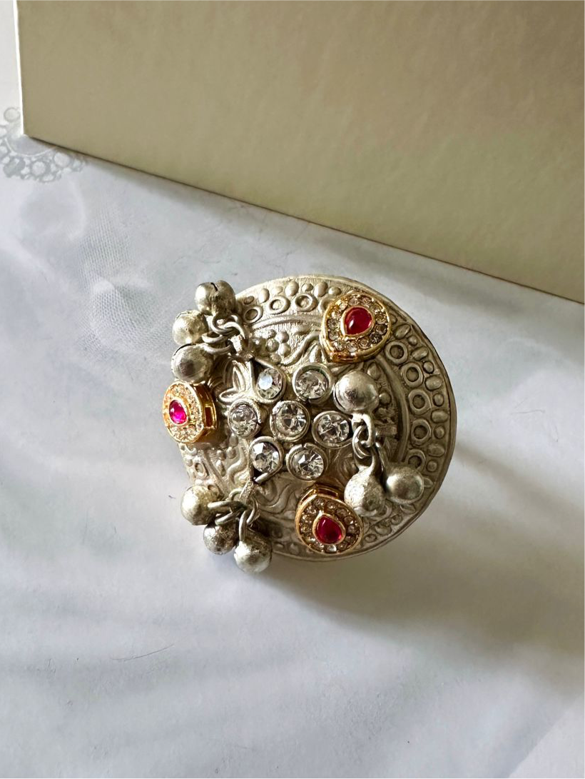 Silver Ghoomar ring