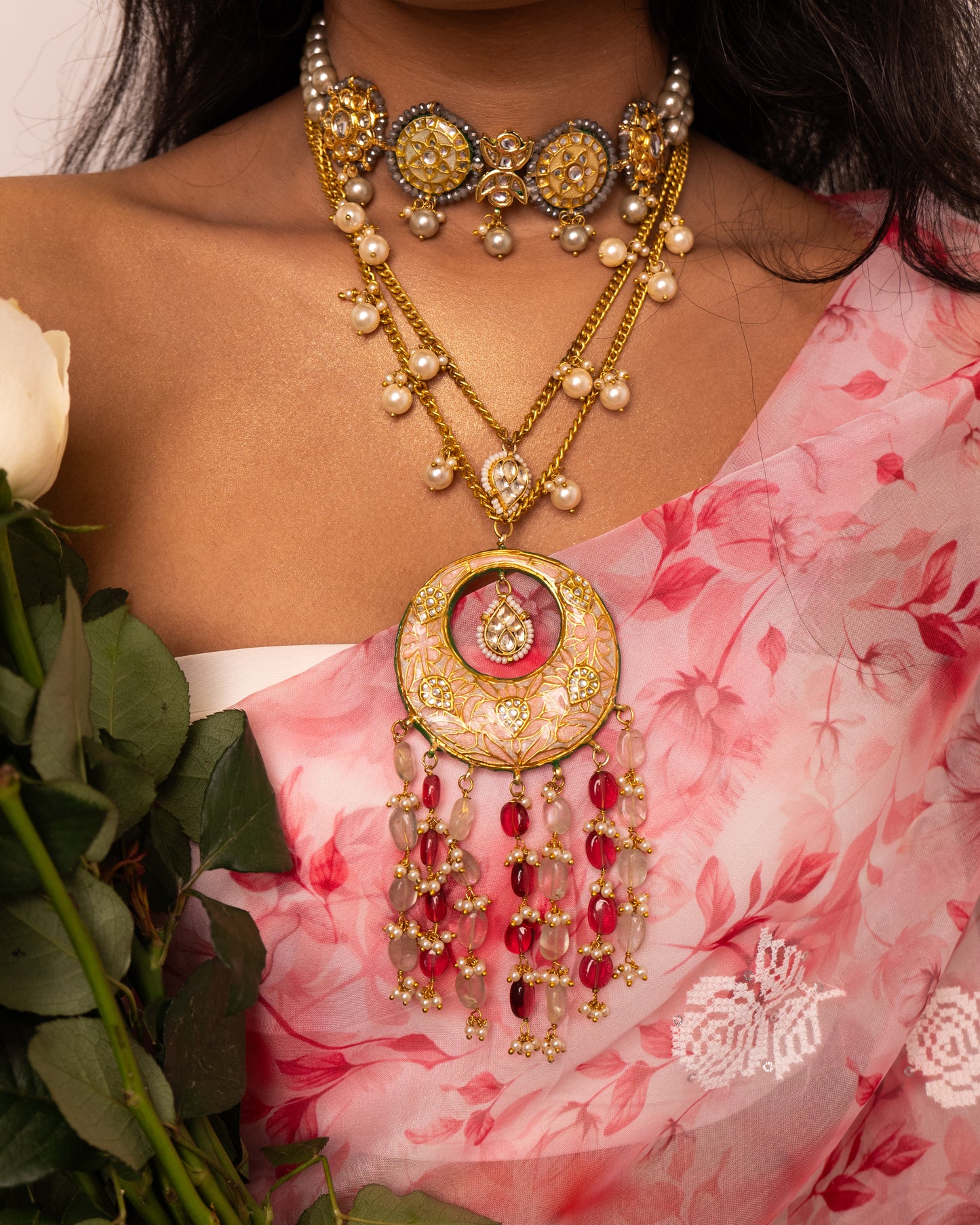 Meenakari Pendant Necklace