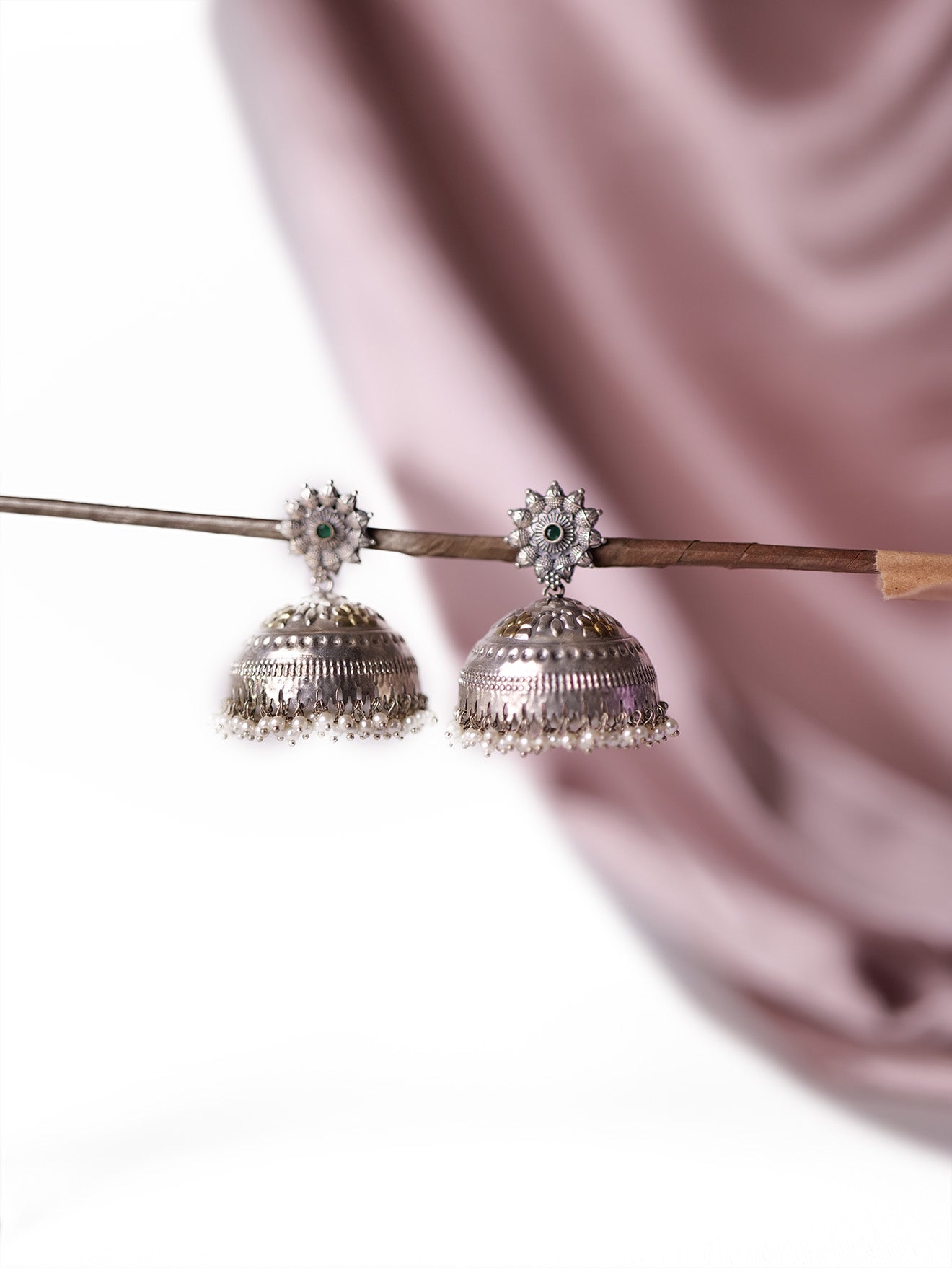 Dual tone big jhumkis