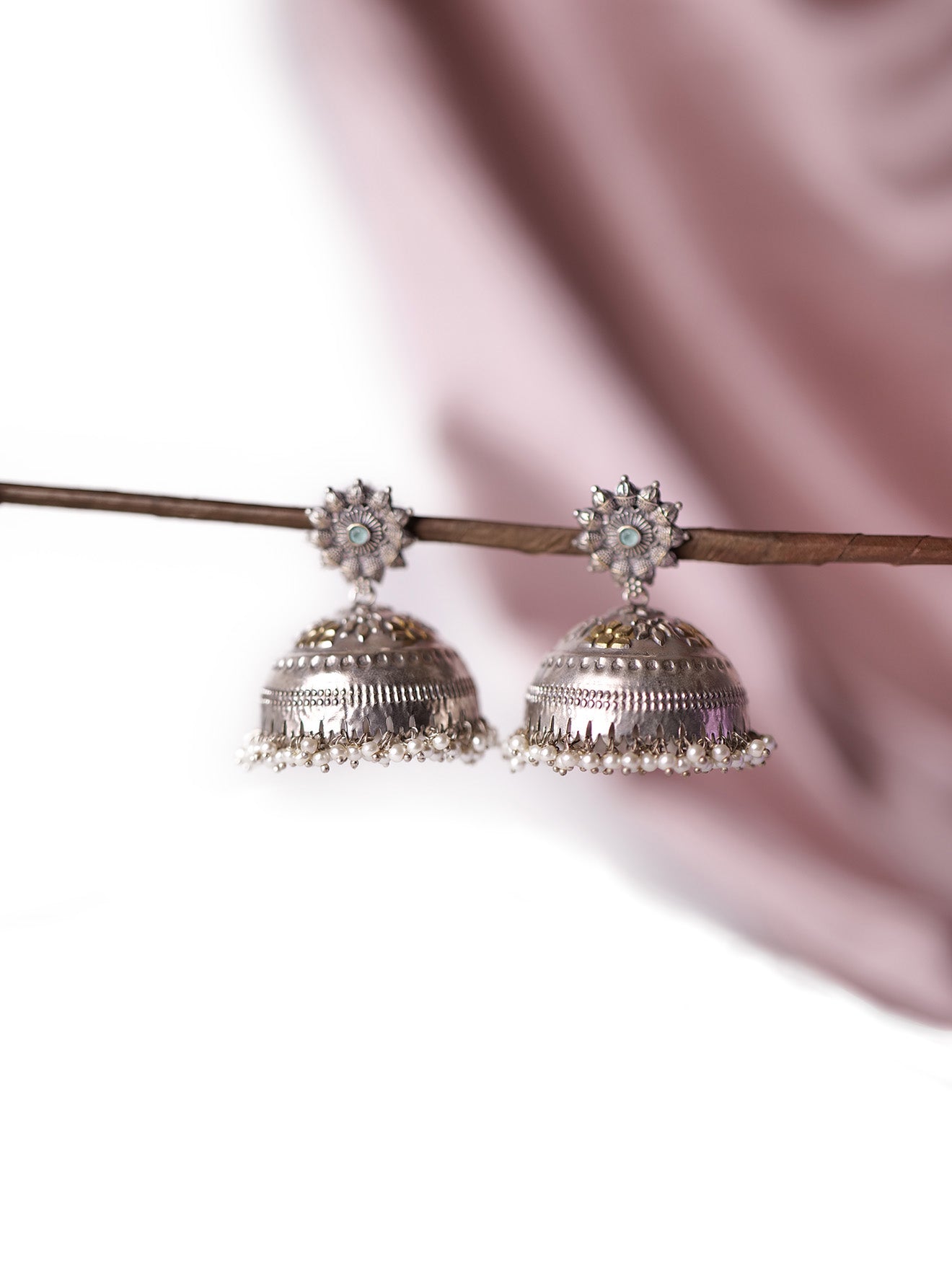 Dual tone big jhumkis
