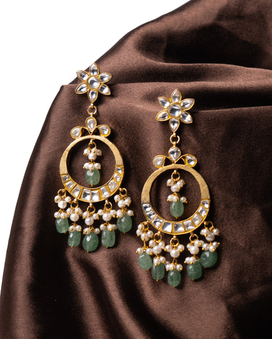 Antique look polki chandbalis