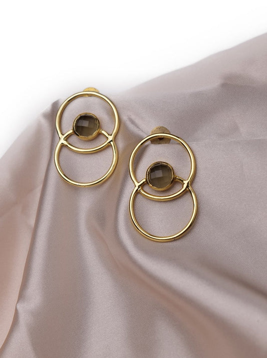 Grey stone Earrings